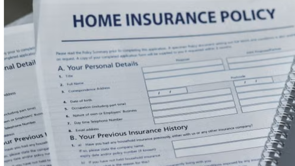 Home Insurance Policy Form